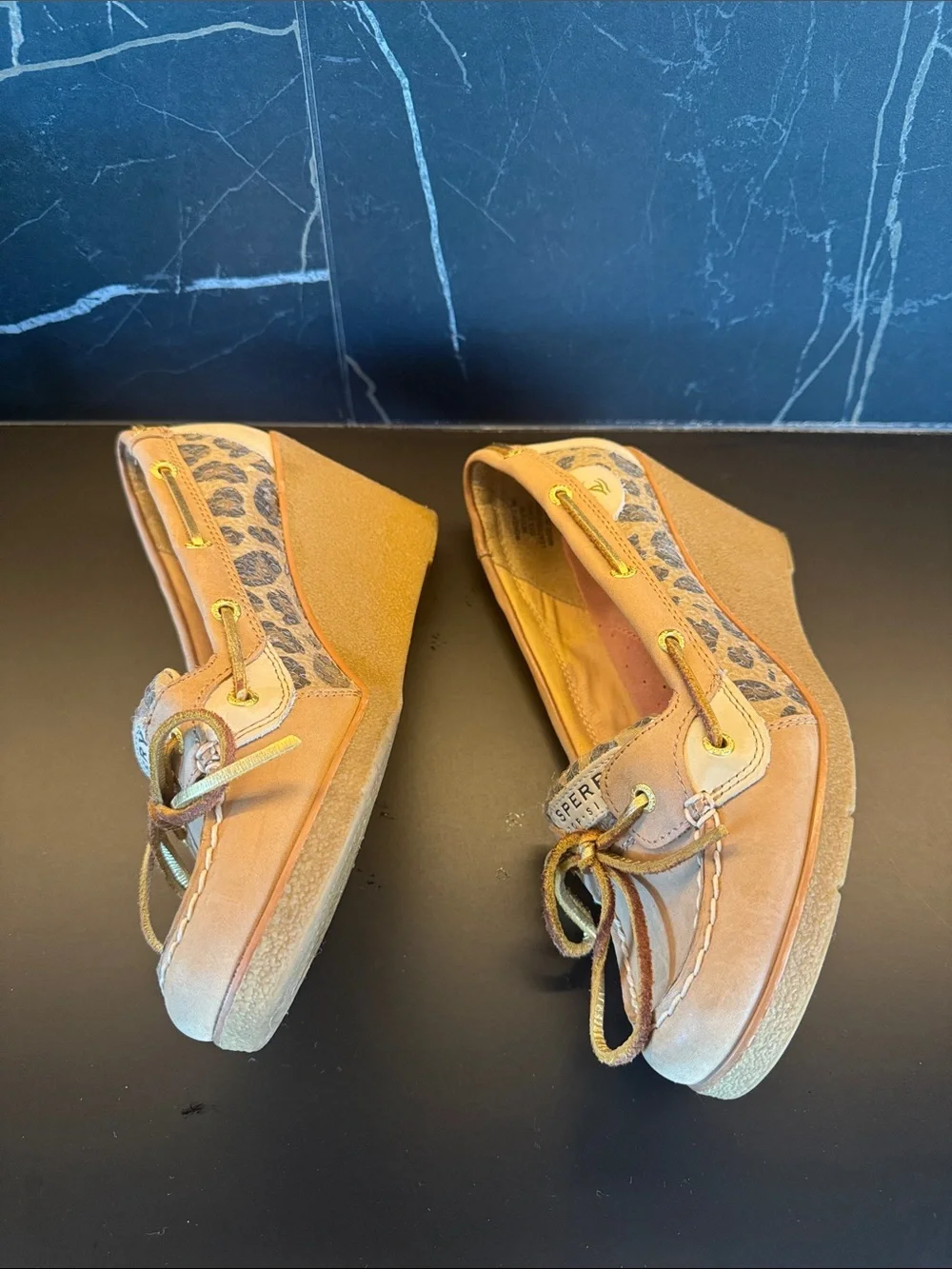 Sperry Tan Leather Boat Shoes Flats